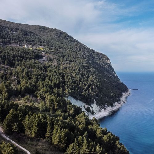 Aerial view of the Conero coastline