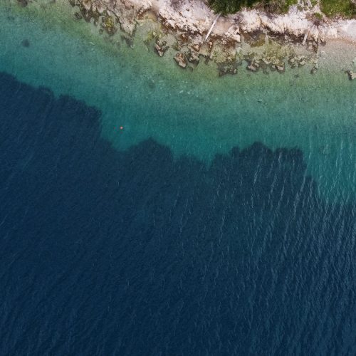 Tratto di mare di fronte all'Istituto di Oceanografia e Pesca  di Spalato