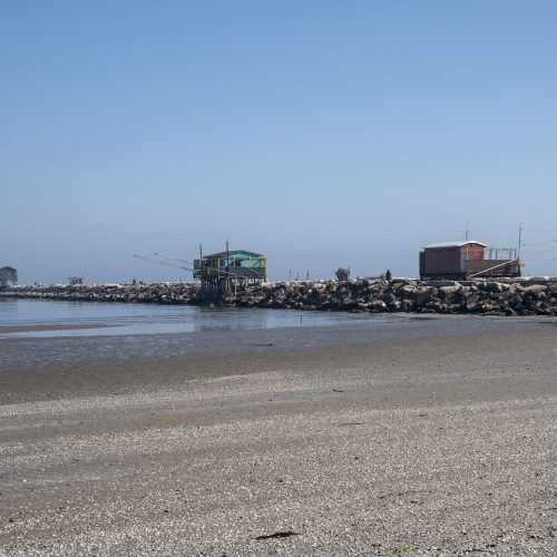 Pier with fishing facilities